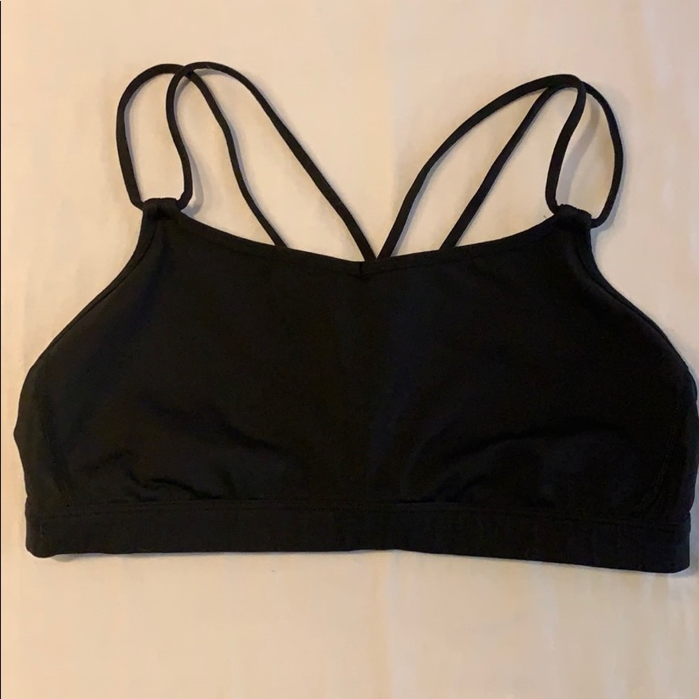 Lululemon black mesh cross back sports bra